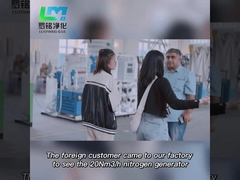 Ξένος πελάτης ήρθε στο εργοστάσιο για να δει 20Nm3/h γεννήτρια αζώτου